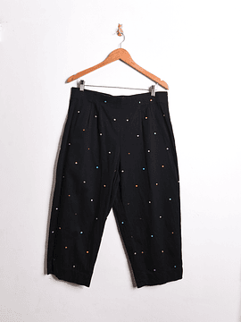 Capri pants lunares bordados