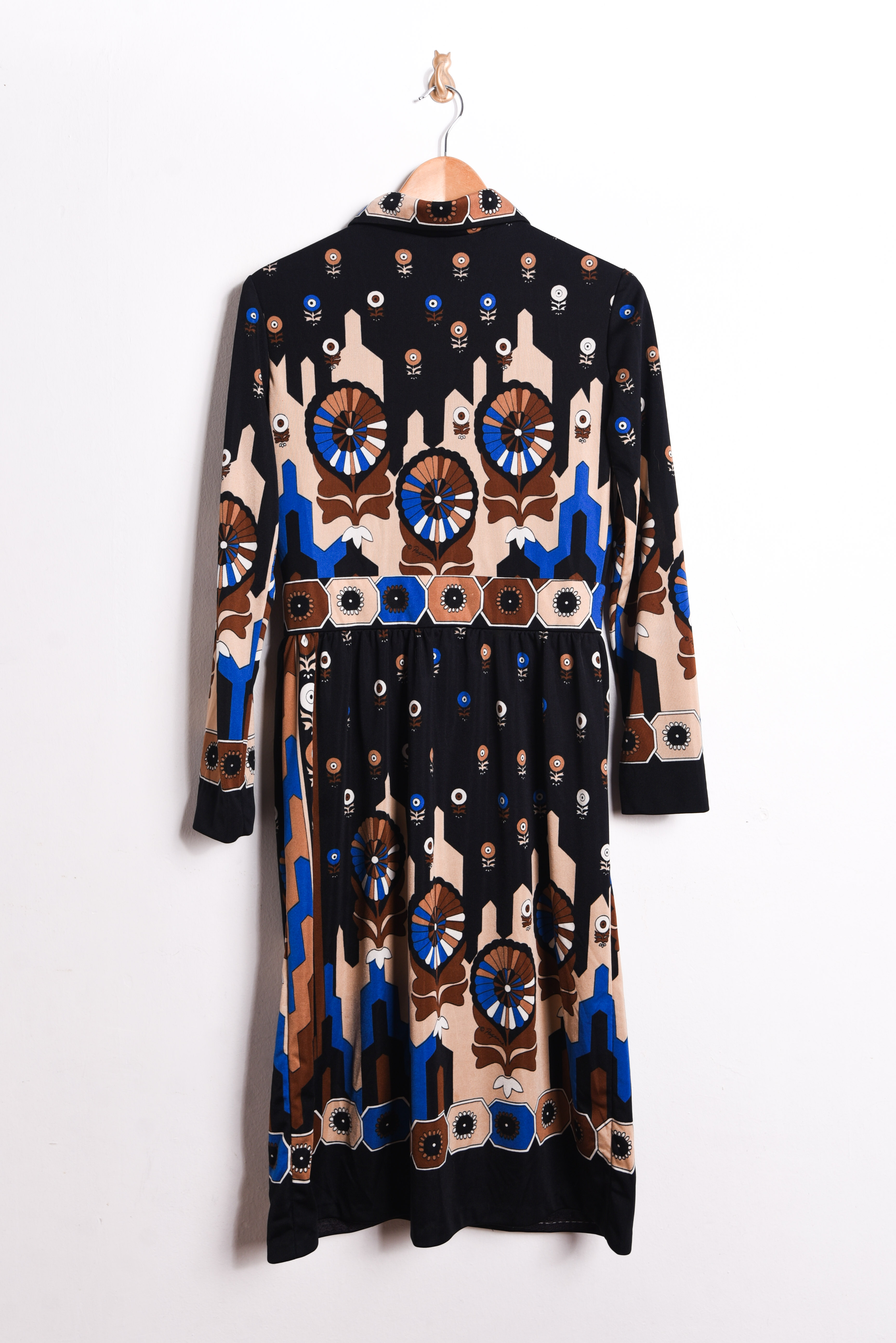 Vestido print psicodelia 70s