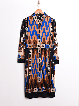 Vestido print psicodelia 70s