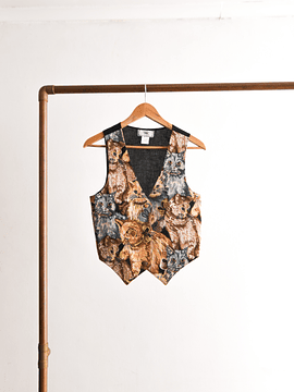 Vest gobelino gatitos vintage
