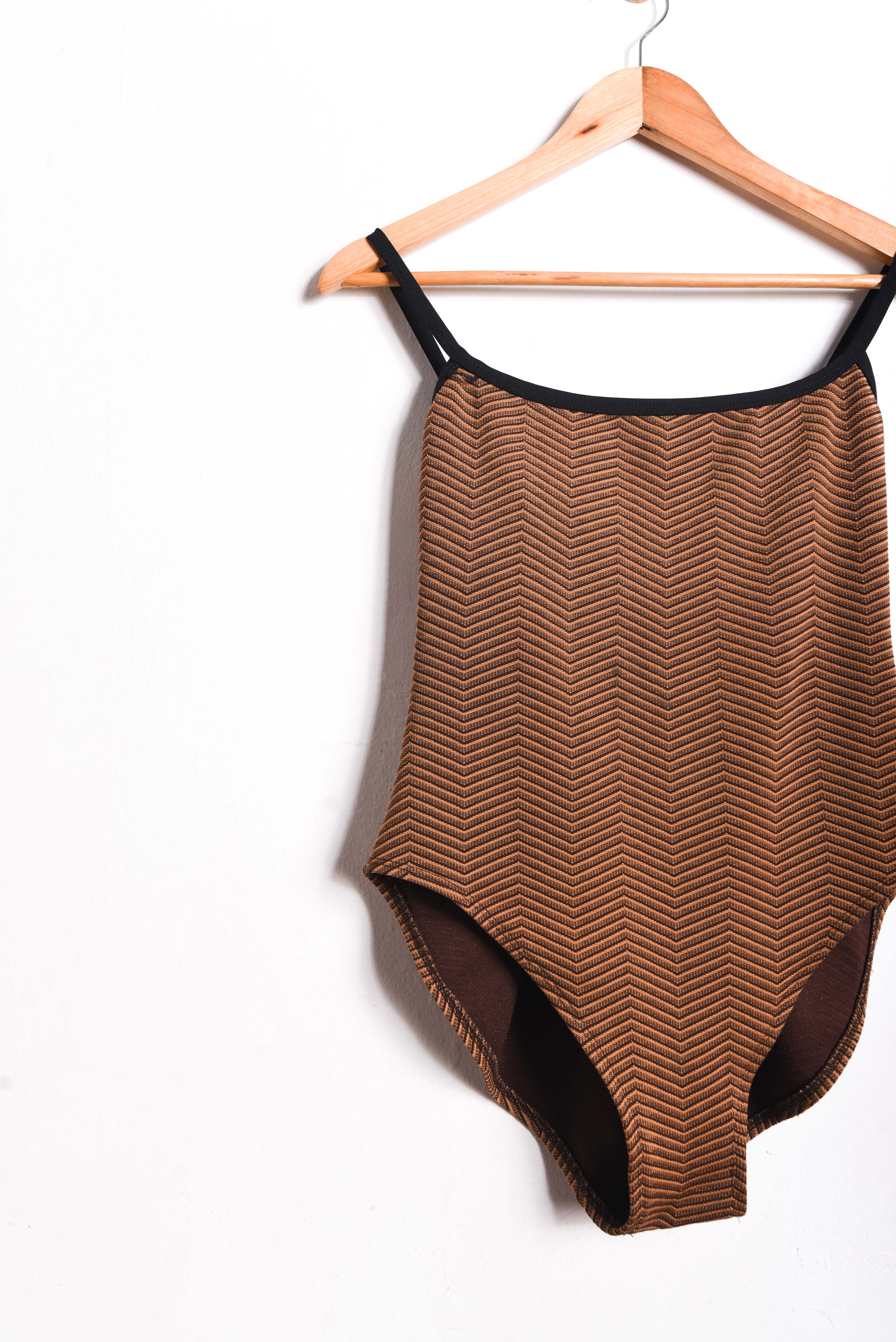 Traje de baño 90s rayado brillos