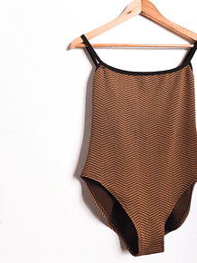 Traje de baño 90s rayado brillos