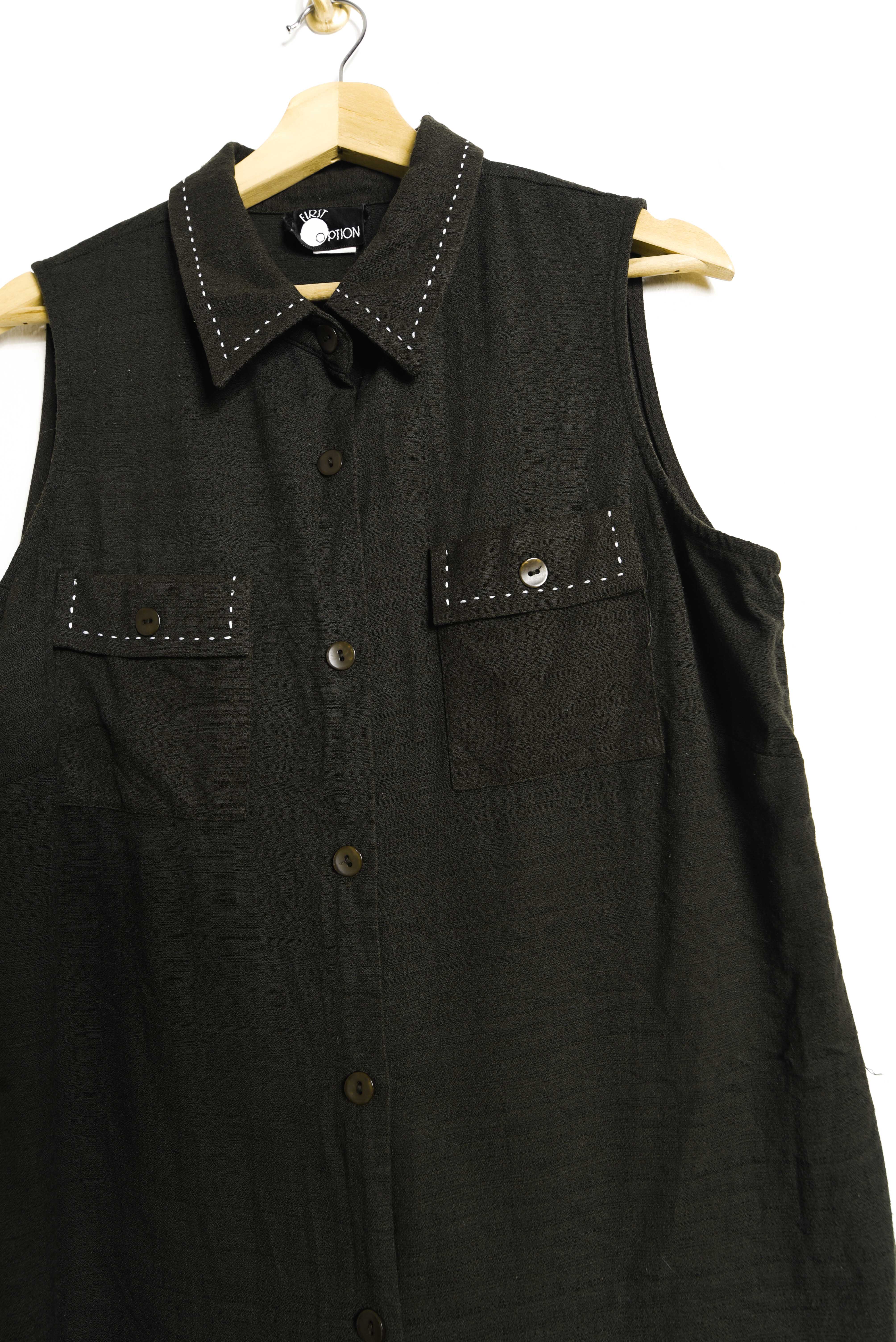 Blusa verde oscuro contraste vintage