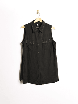 Blusa verde oscuro contraste vintage