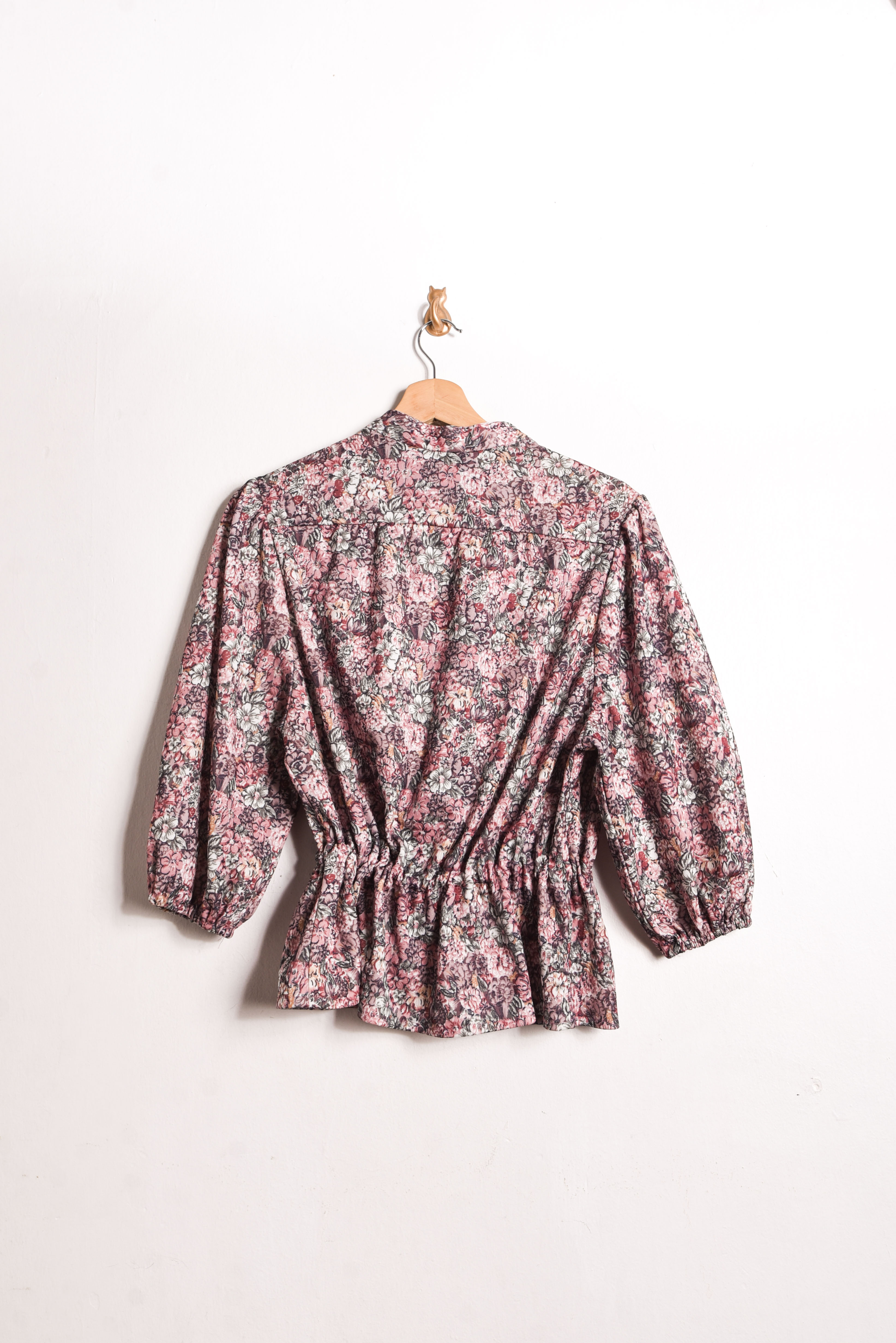 Blusa 70s floral green