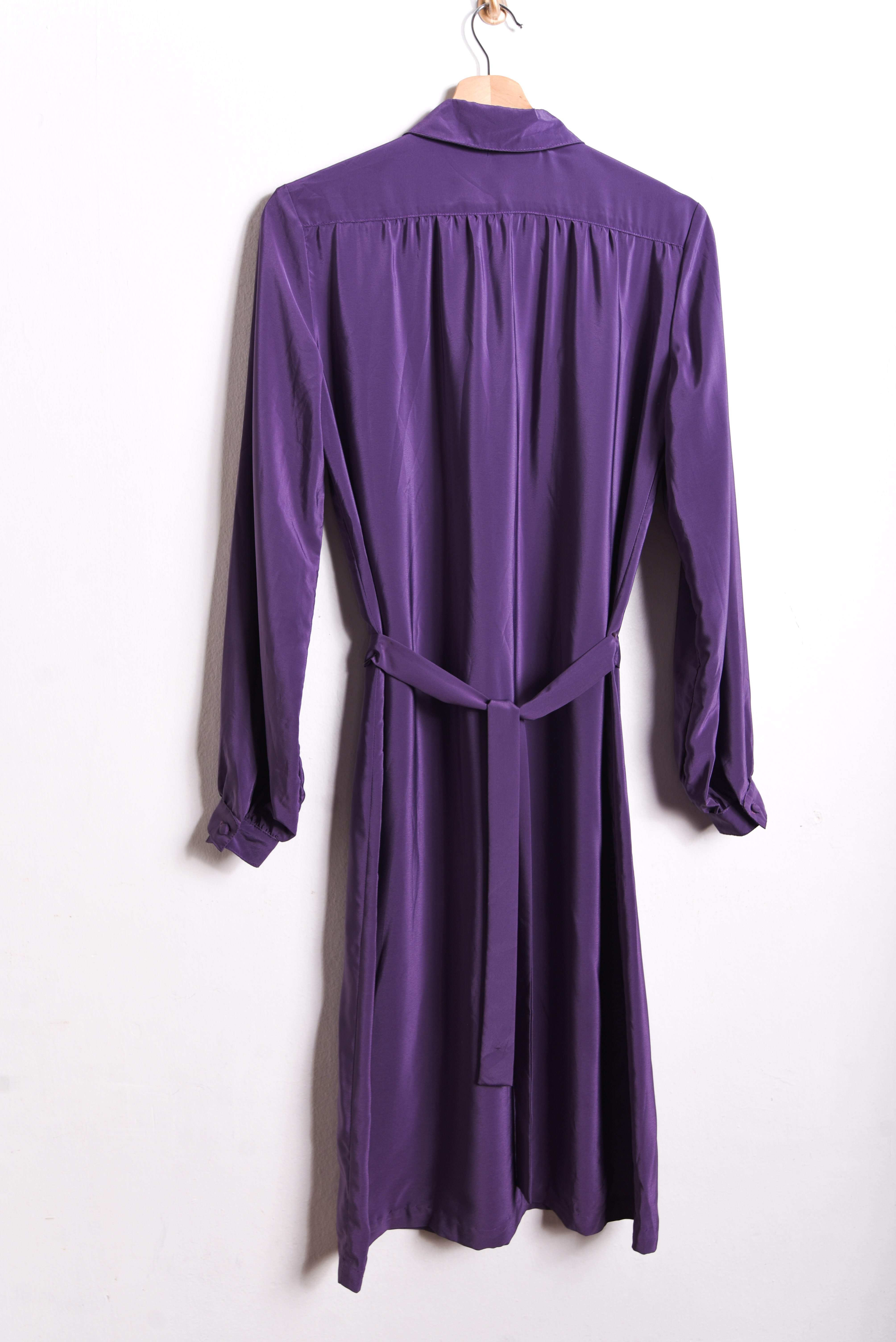 Vestido camisero morado vintage