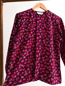 Blusa purple red Oscar de la Renta vintage