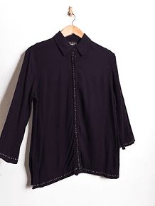 Blusa bambula dark purple
