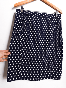Falda navy lunares
