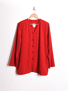 Chaqueta roja vintage botones orientales