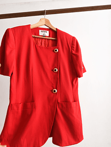 Chaqueta roja manga corta vintage