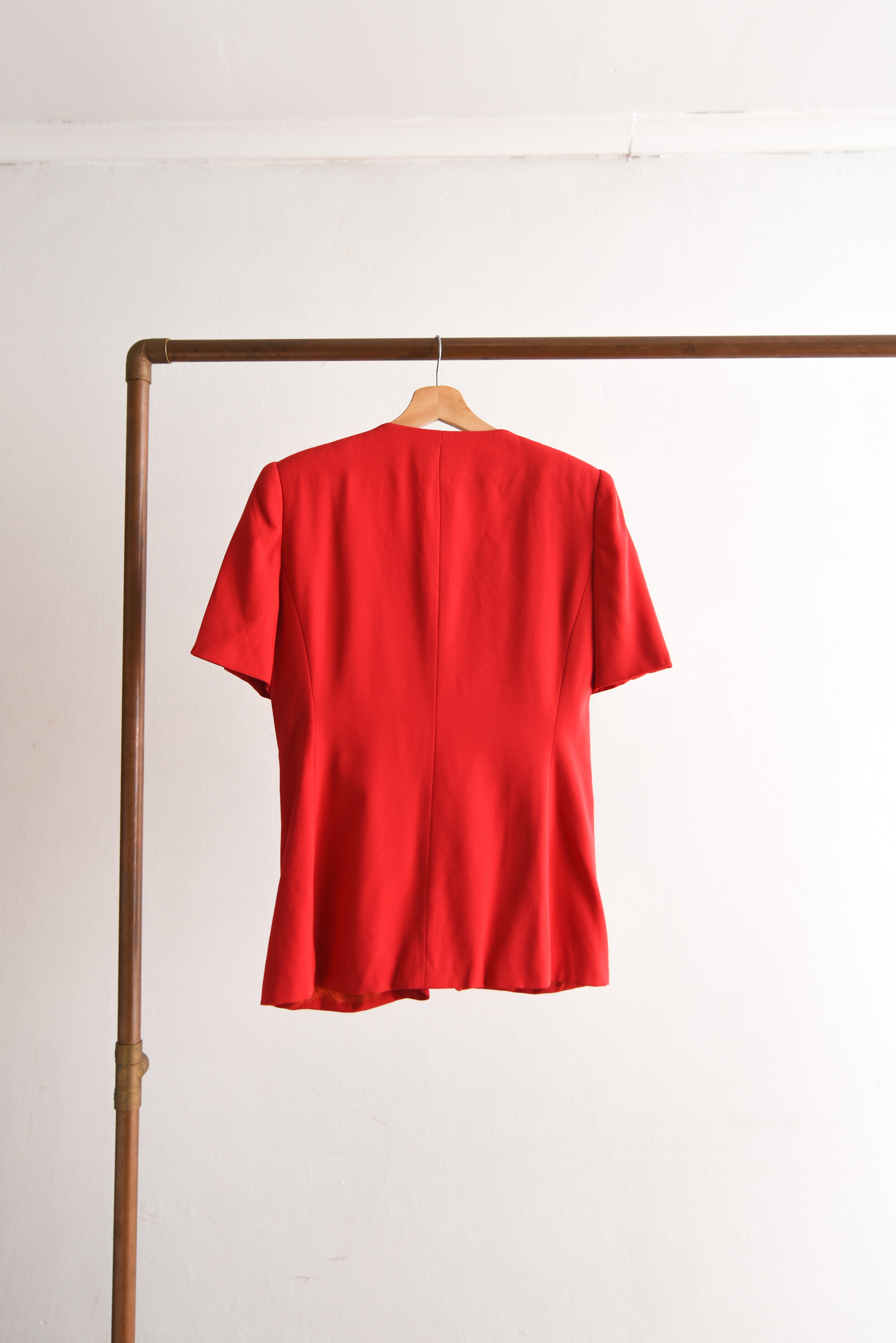 Chaqueta roja manga corta vintage