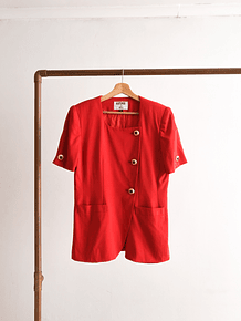 Chaqueta roja manga corta vintage