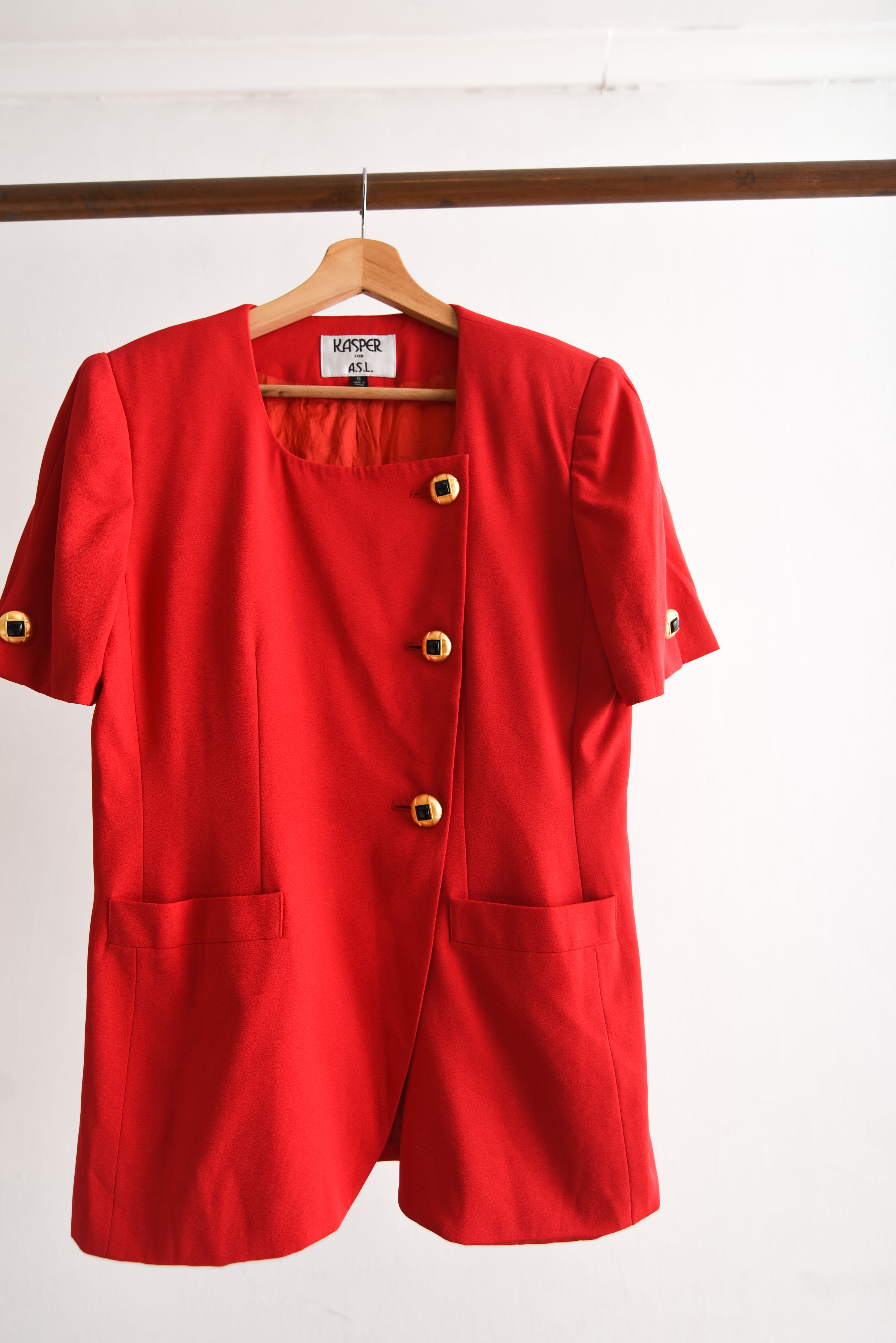 Chaqueta roja manga corta vintage