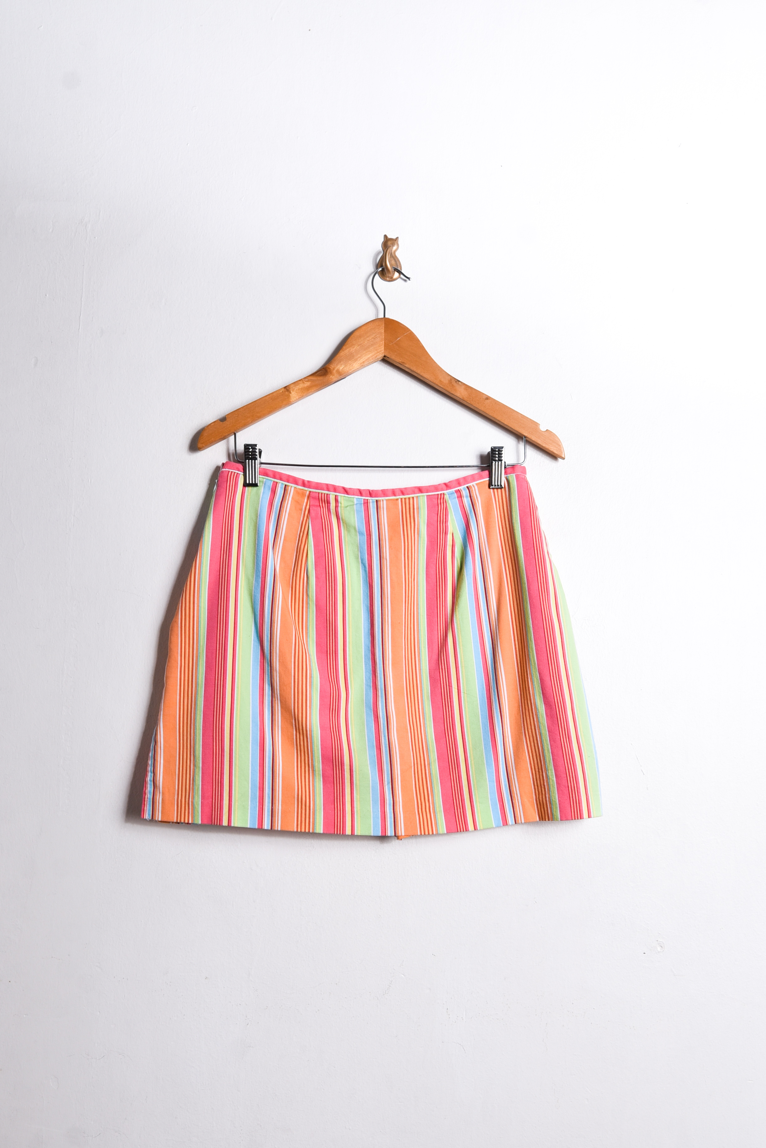 Falda short rayada multicolor vintage