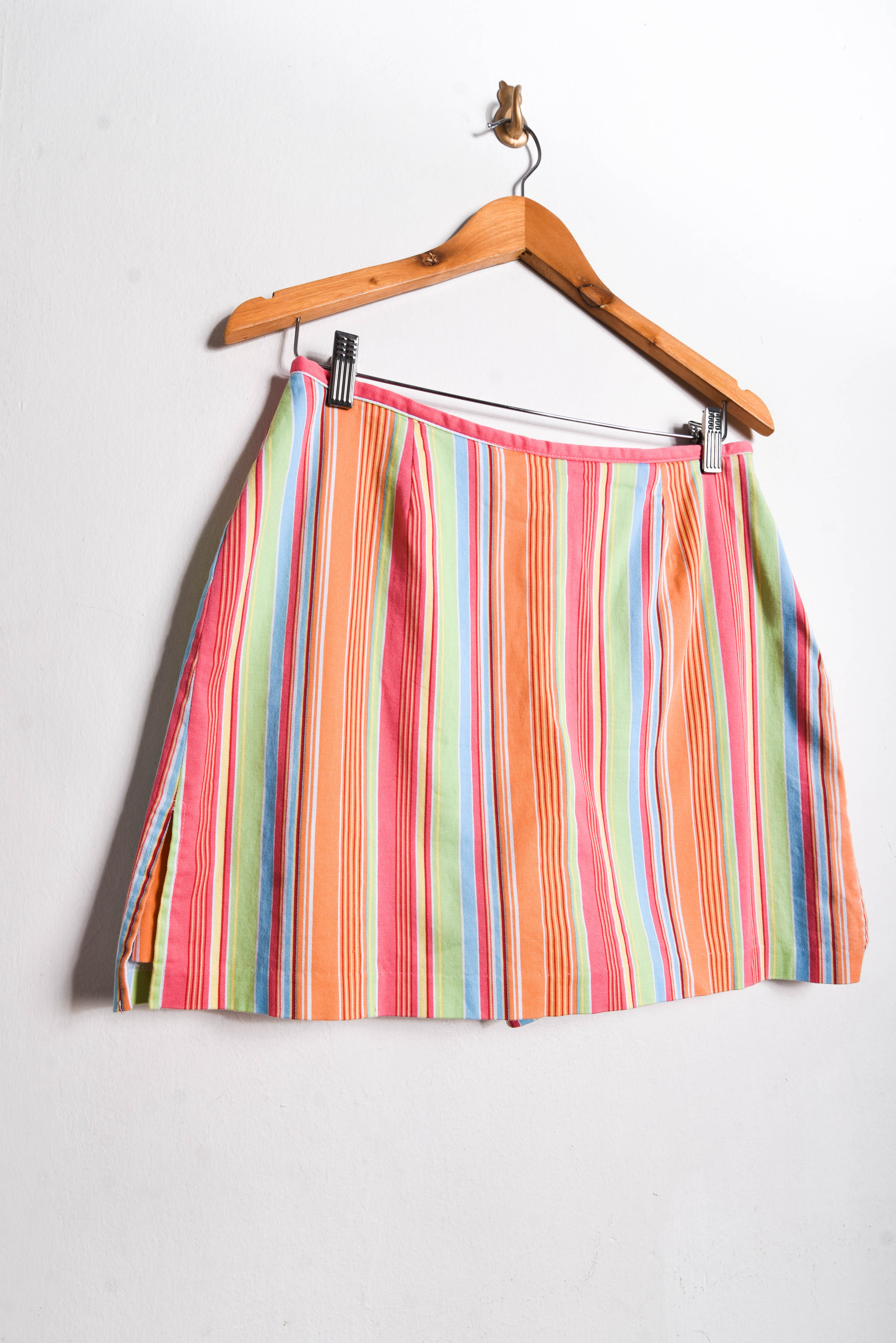 Falda short rayada multicolor vintage