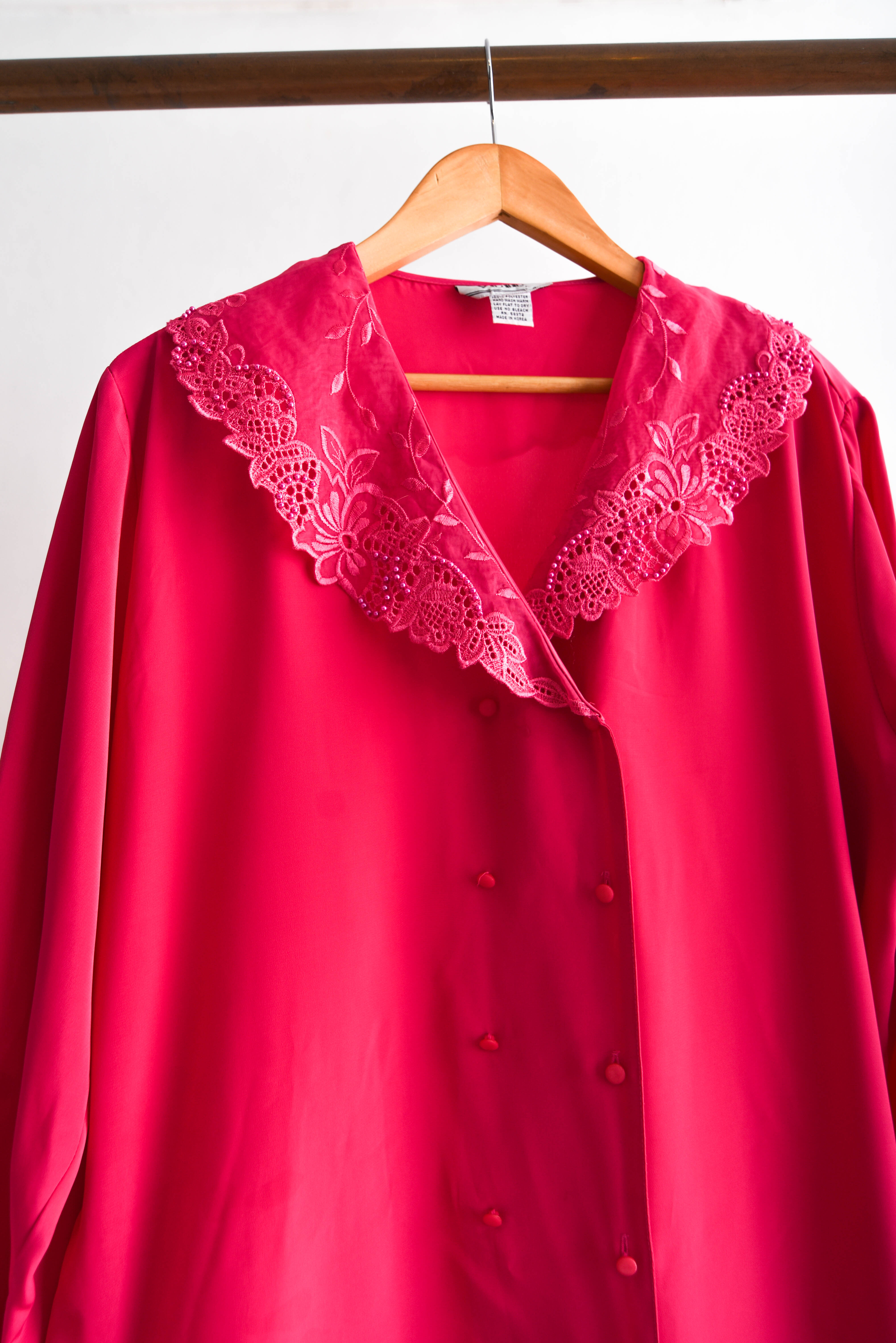 Blusa power pink vintage cuellito