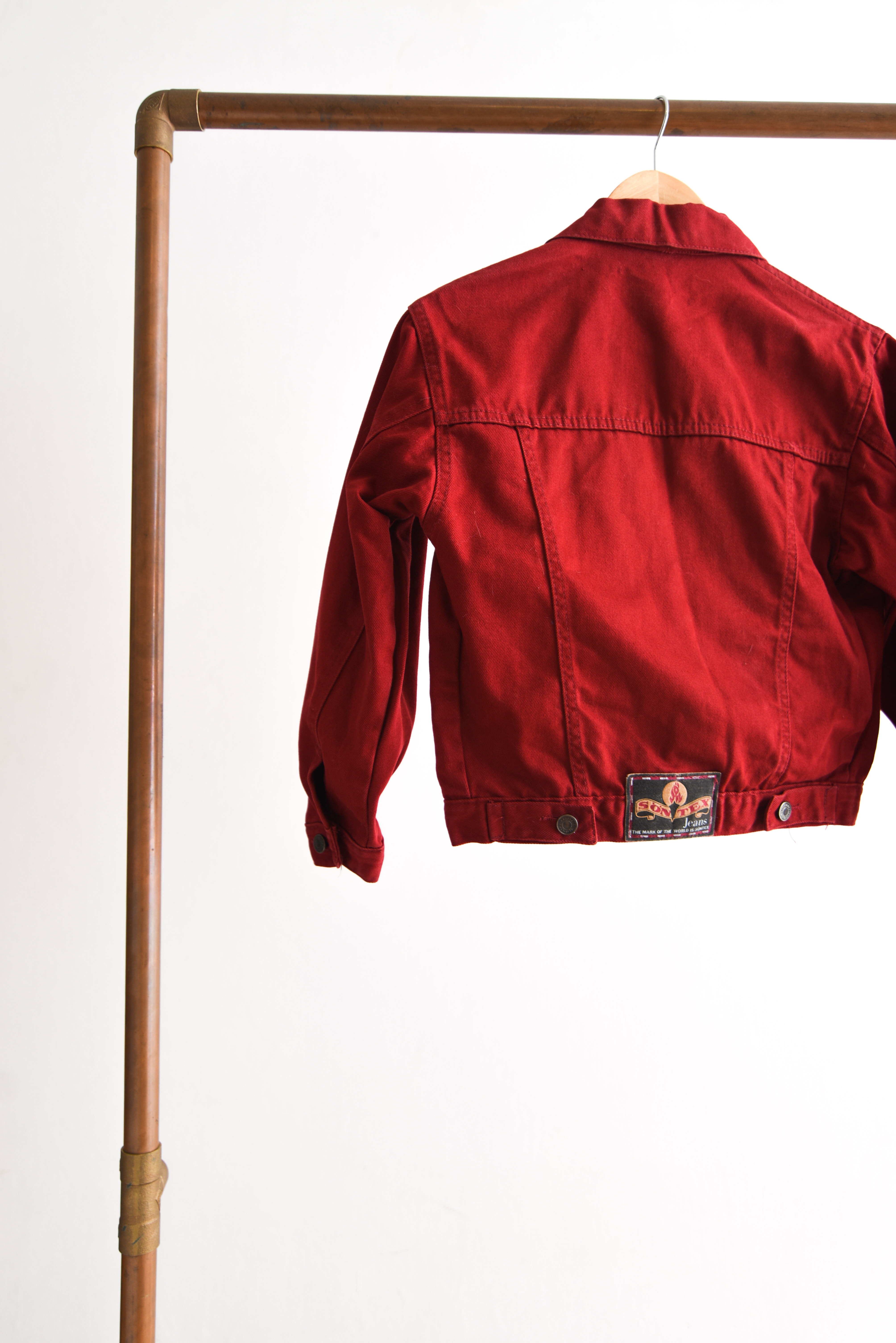 Chaqueta roja denim vintage 90s