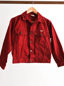 Chaqueta roja denim vintage 90s