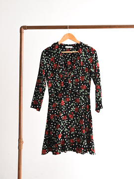 Vestido cruzado floral vuelos