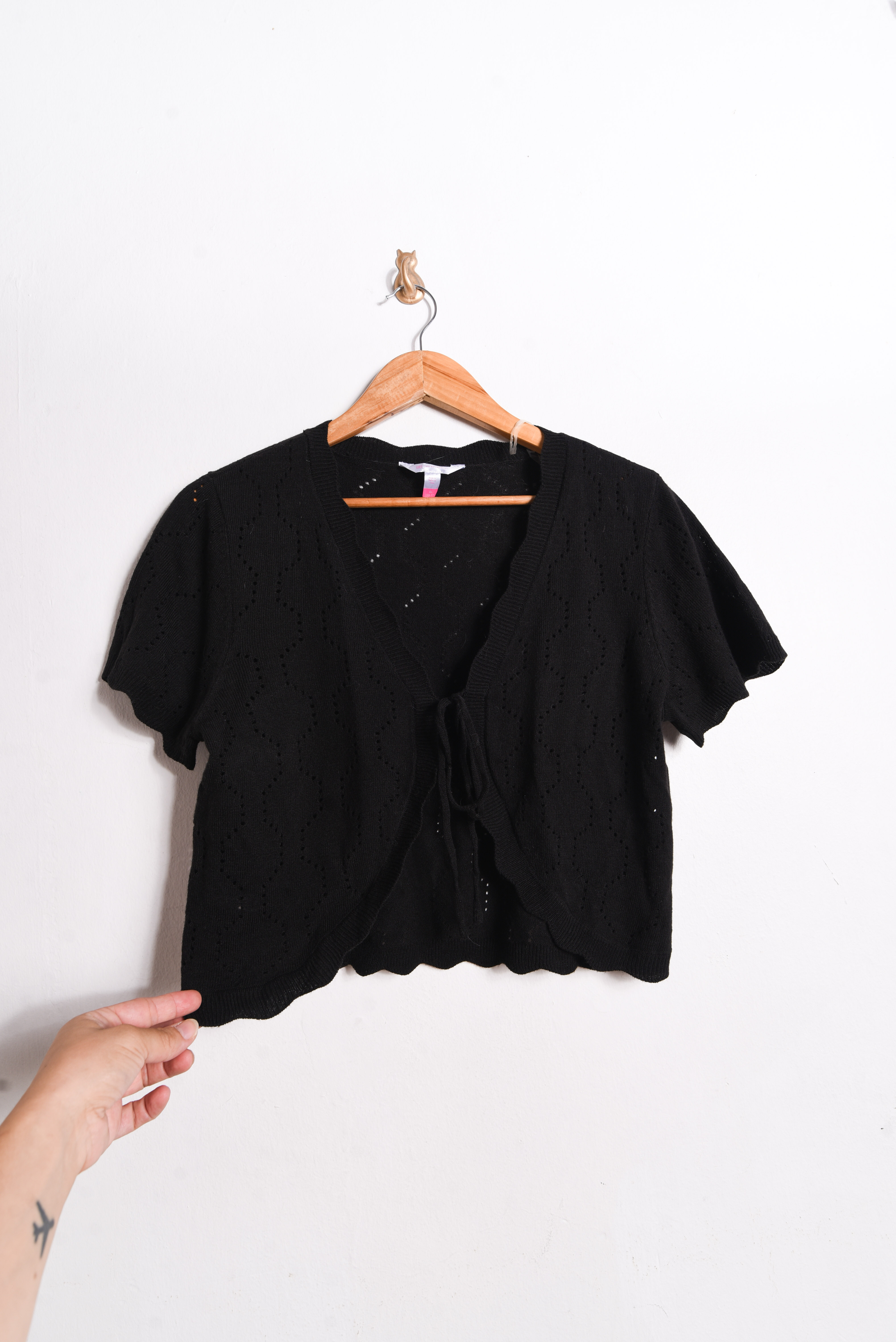 Cardigan bolero calado