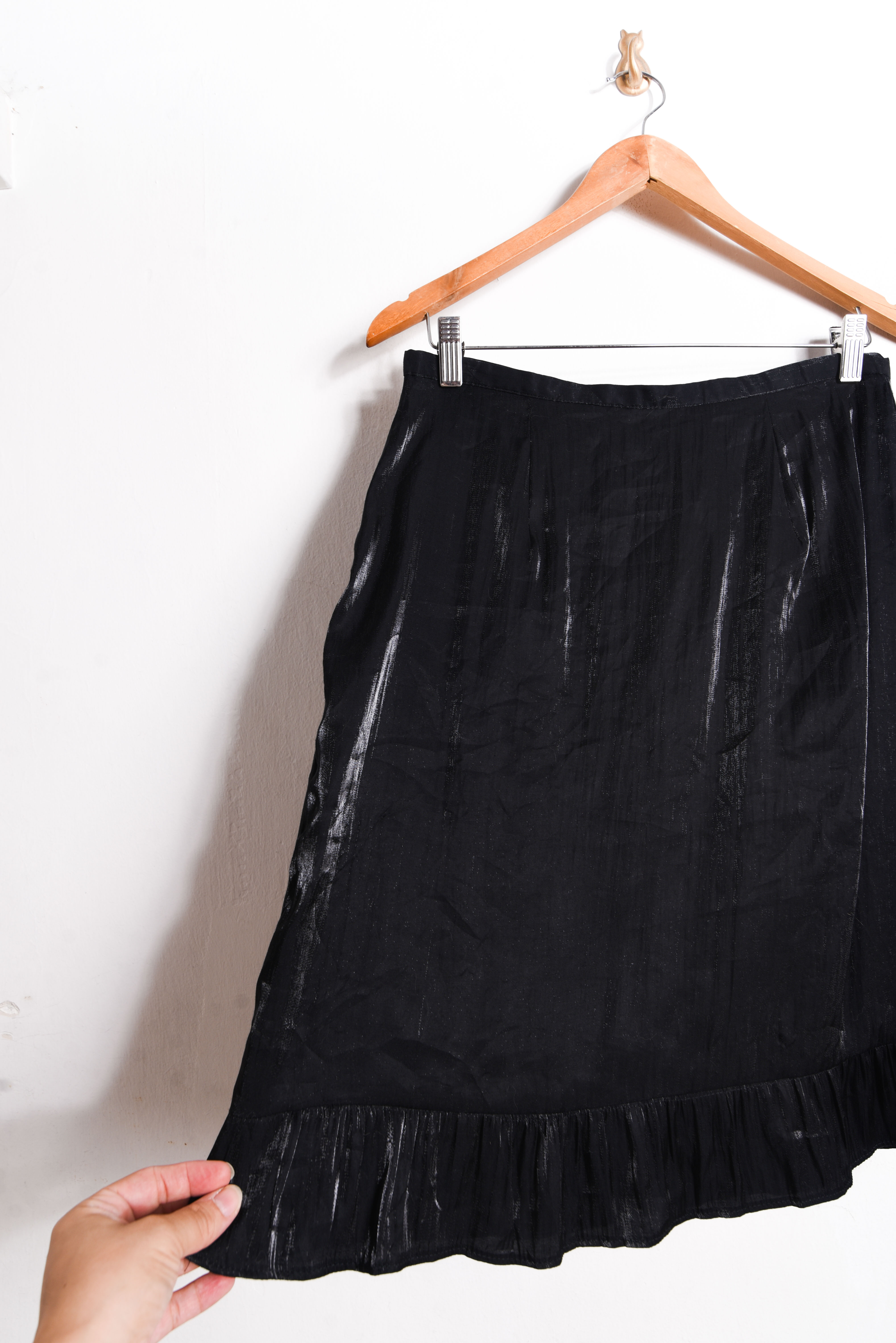 Falda 90s black tornasol