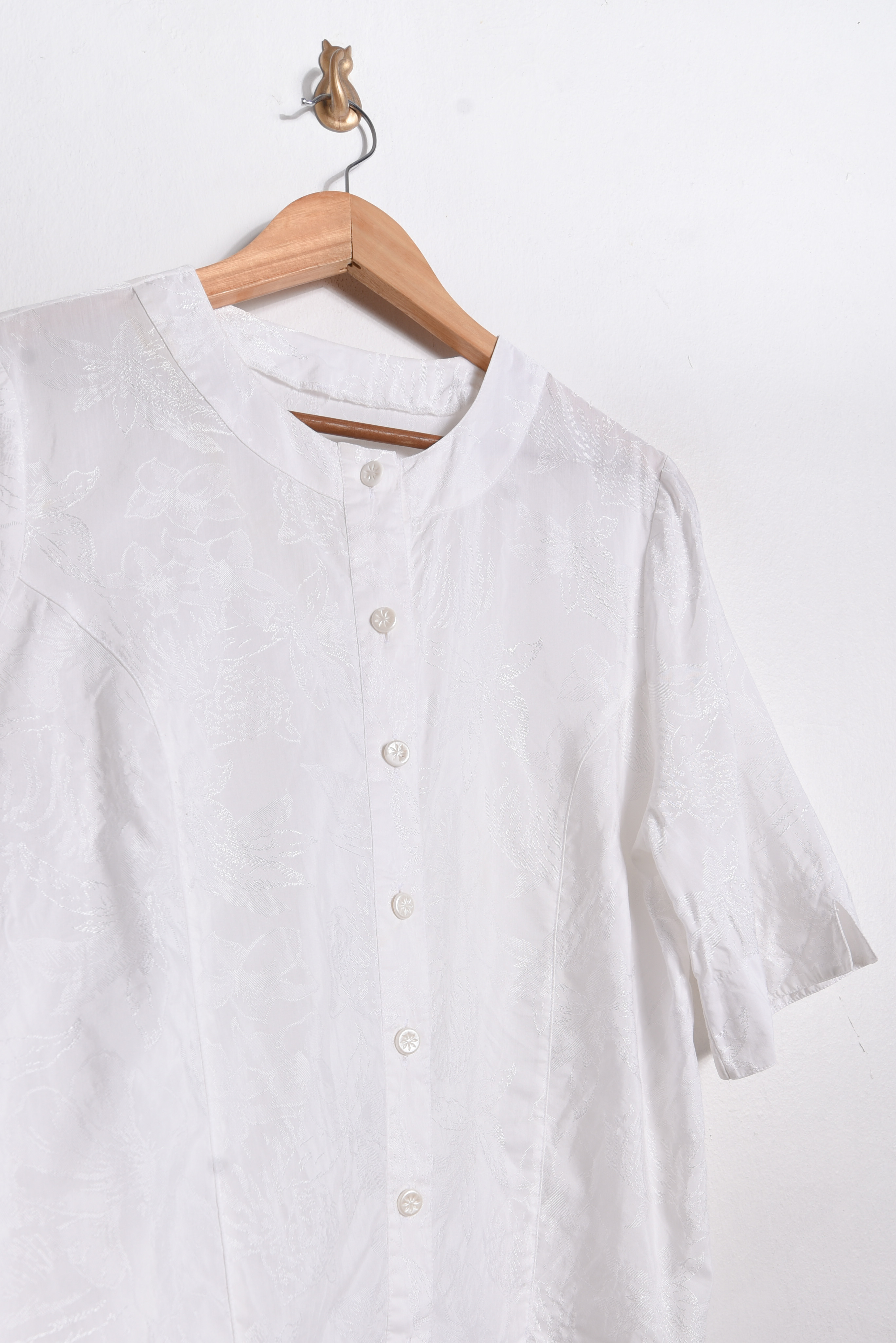 Blusa blanca brocato