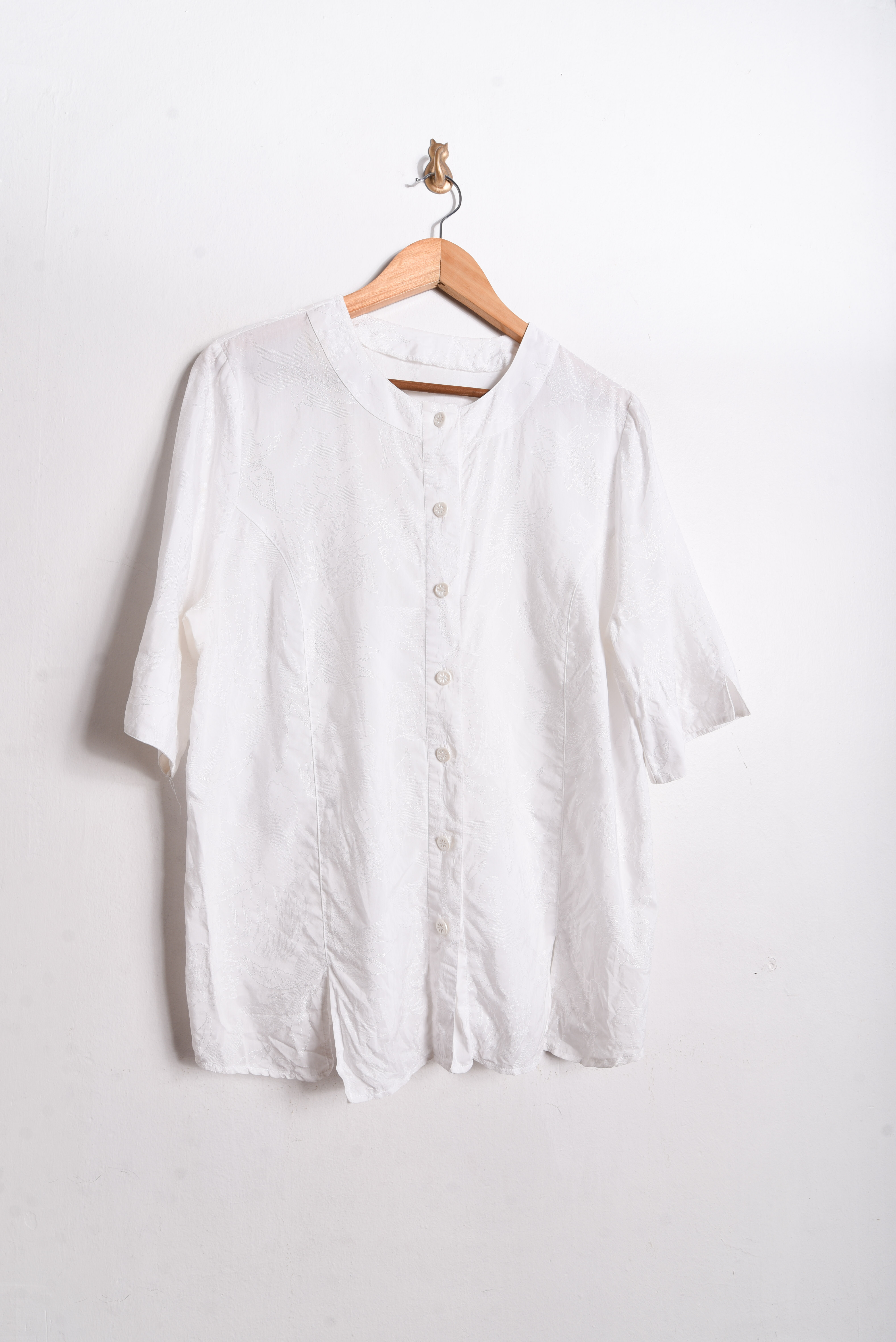 Blusa blanca brocato