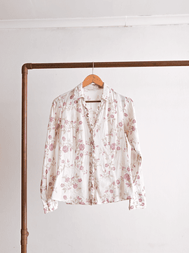 Blusa bambula marfil romántica