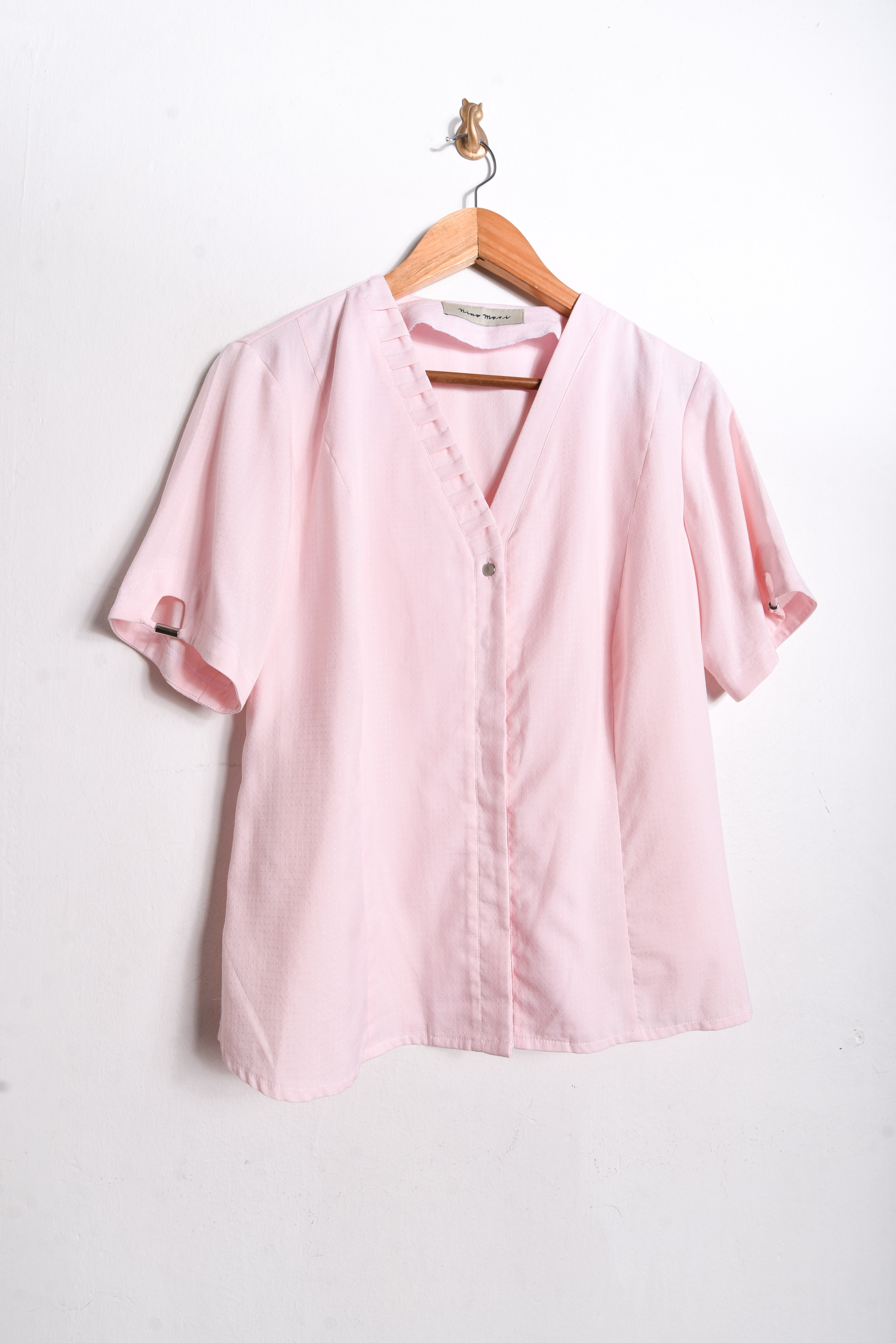 Camisa vintage rosa pastel
