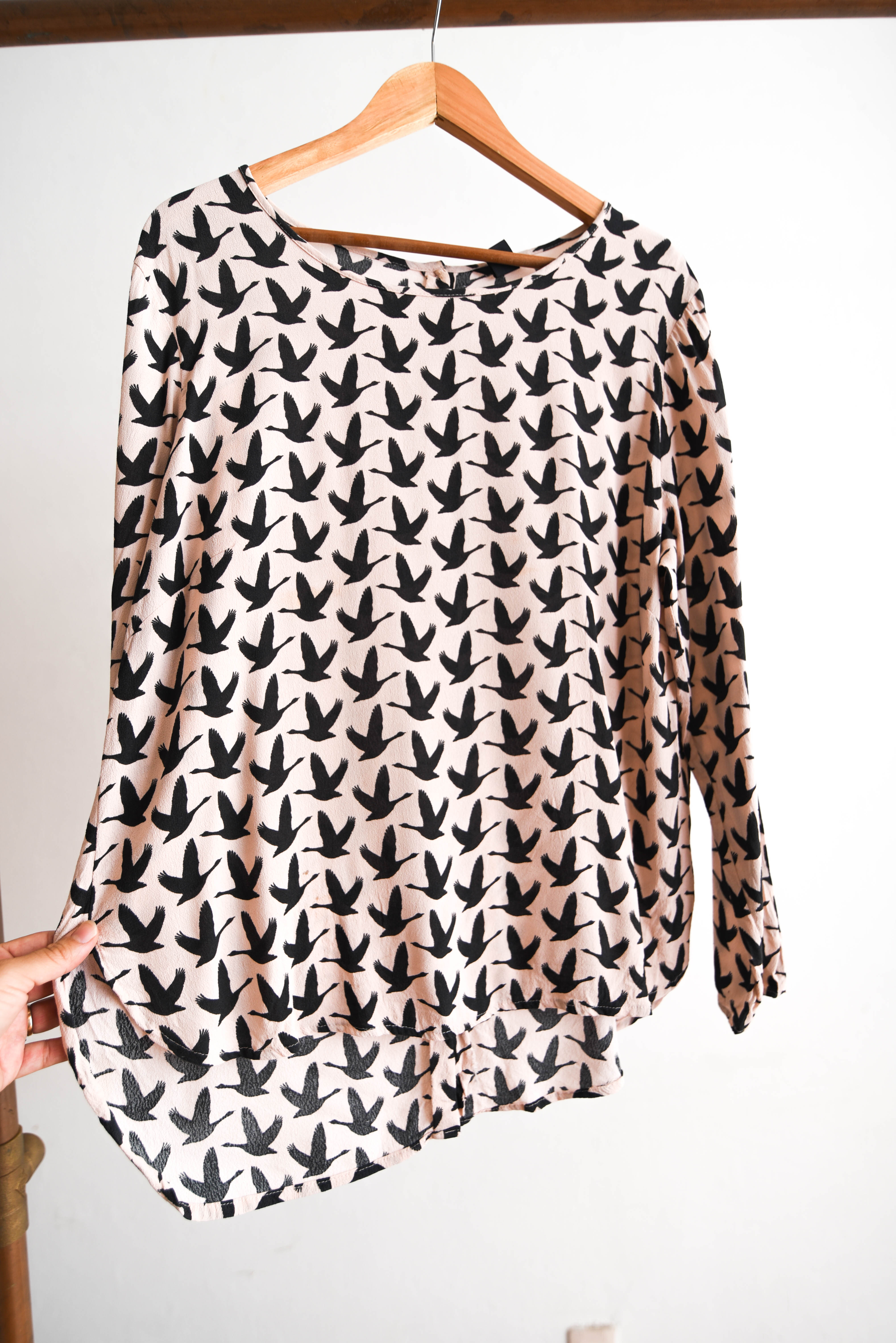 Blusa print pajaritos