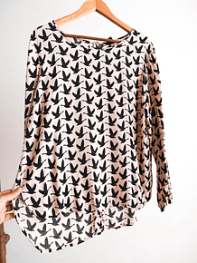 Blusa print pajaritos