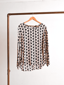 Blusa print pajaritos