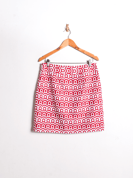 Falda diseño geométrico rosa