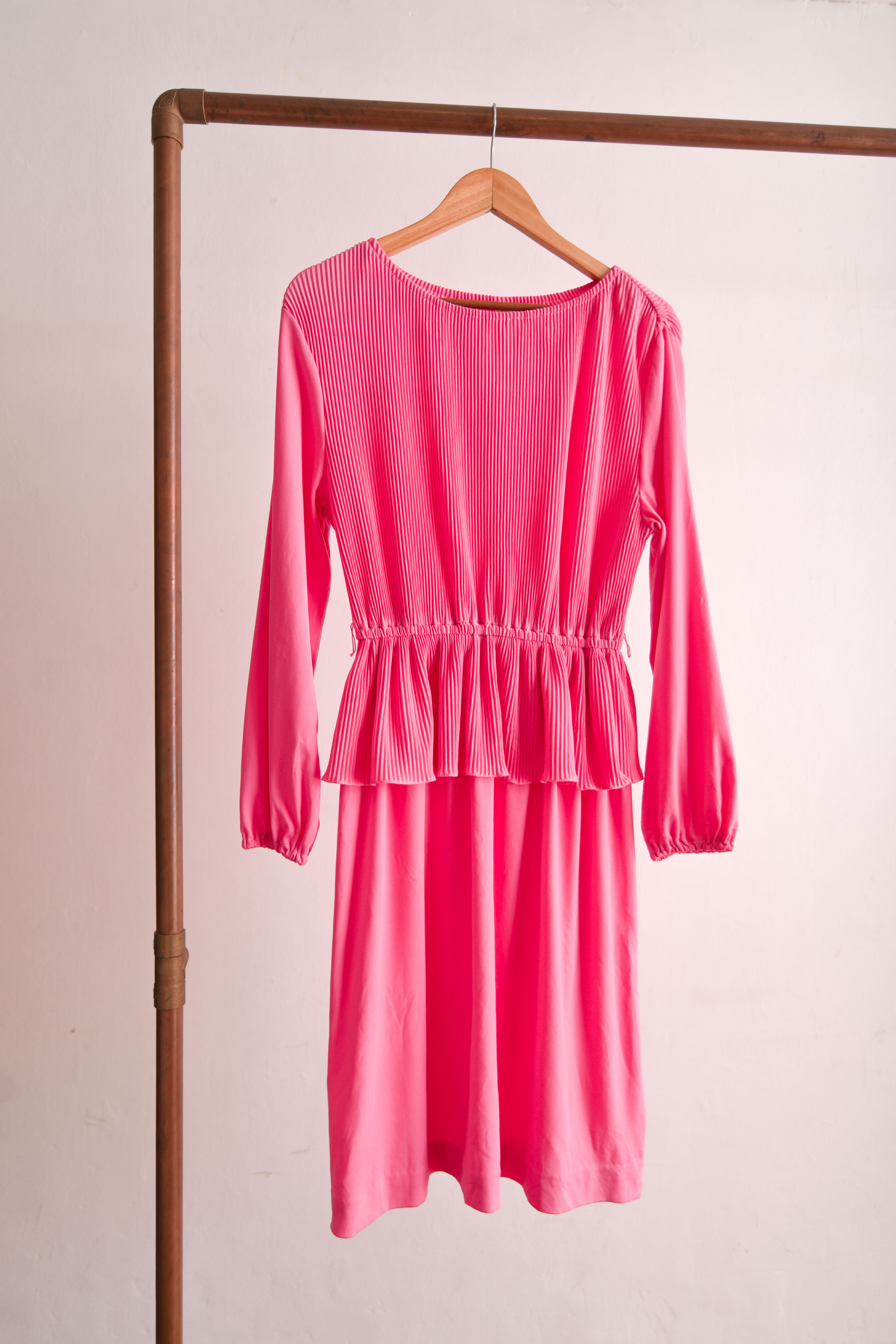 Vestido bubblegum pink vintage