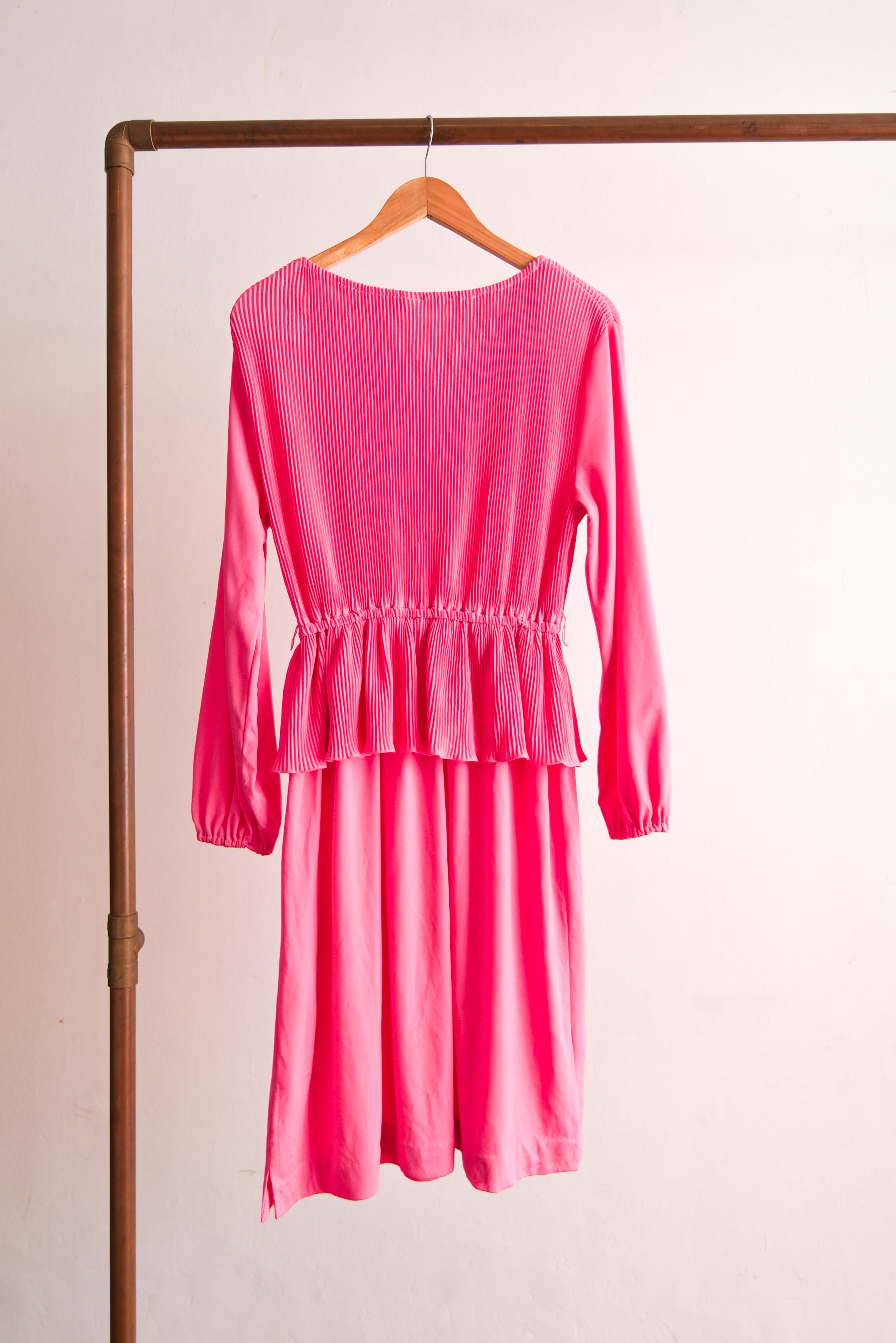 Vestido bubblegum pink vintage