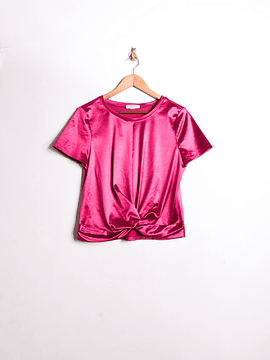 Top lycra satín rosa