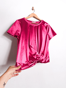 Top lycra satín rosa