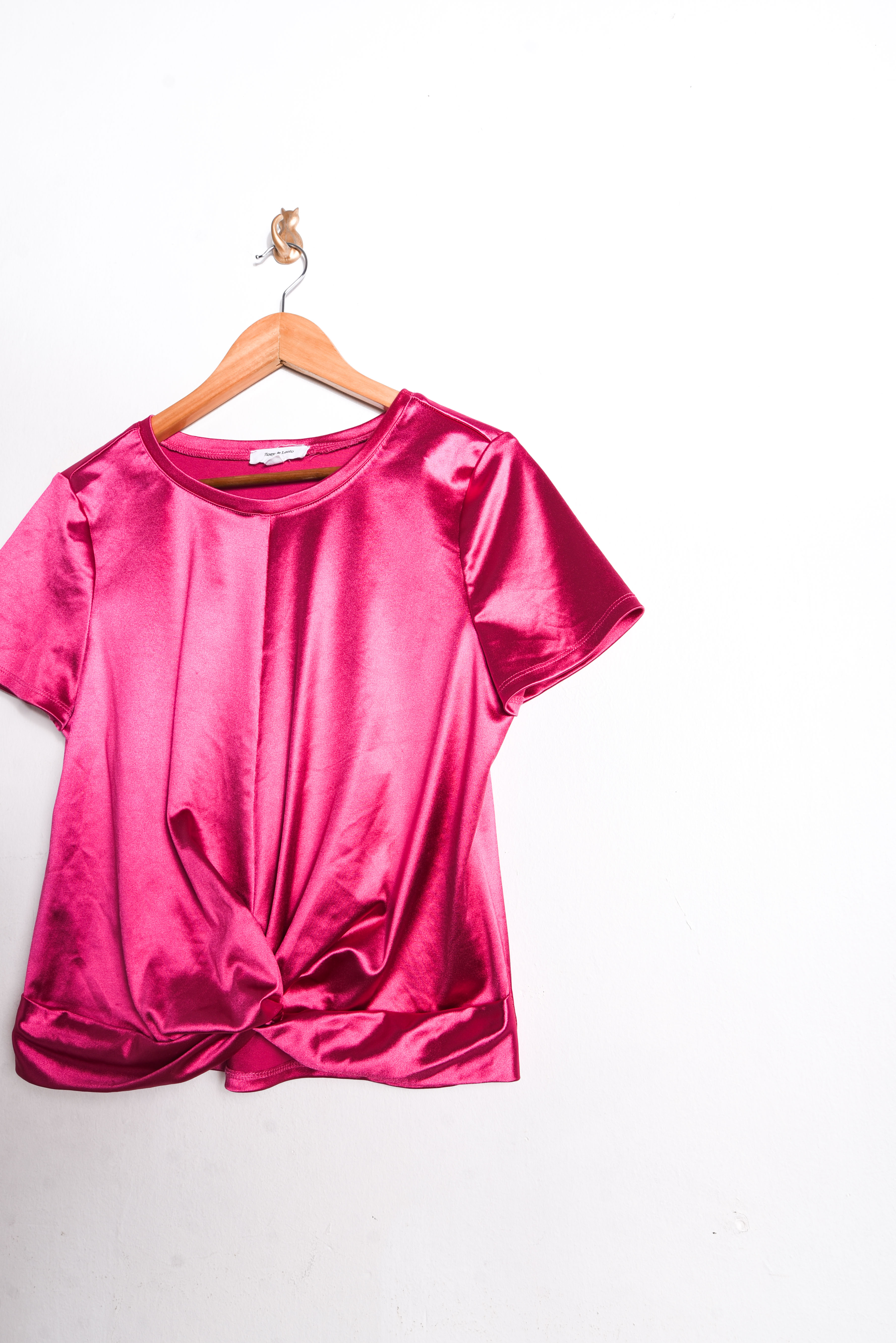 Top lycra satín rosa