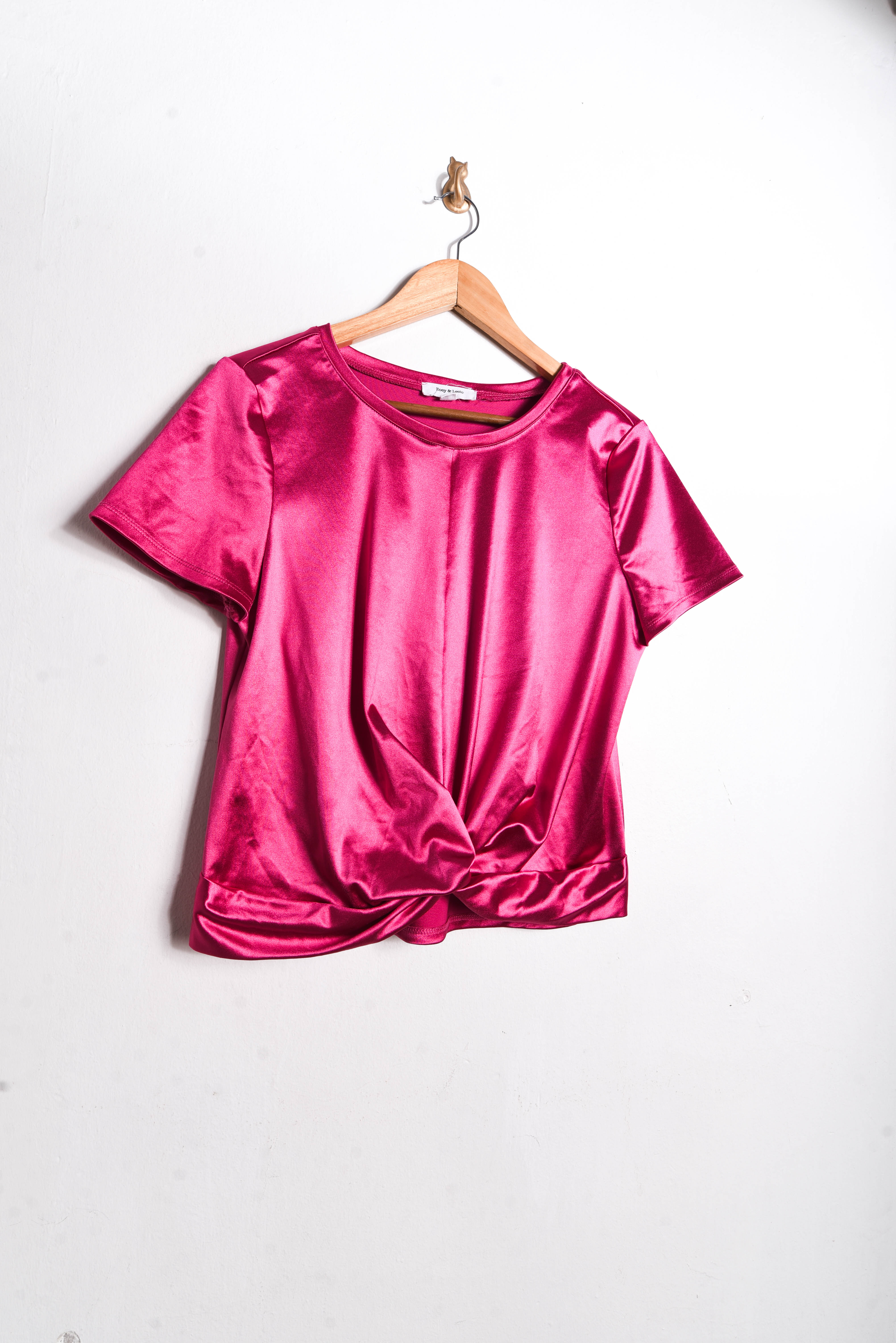 Top lycra satín rosa