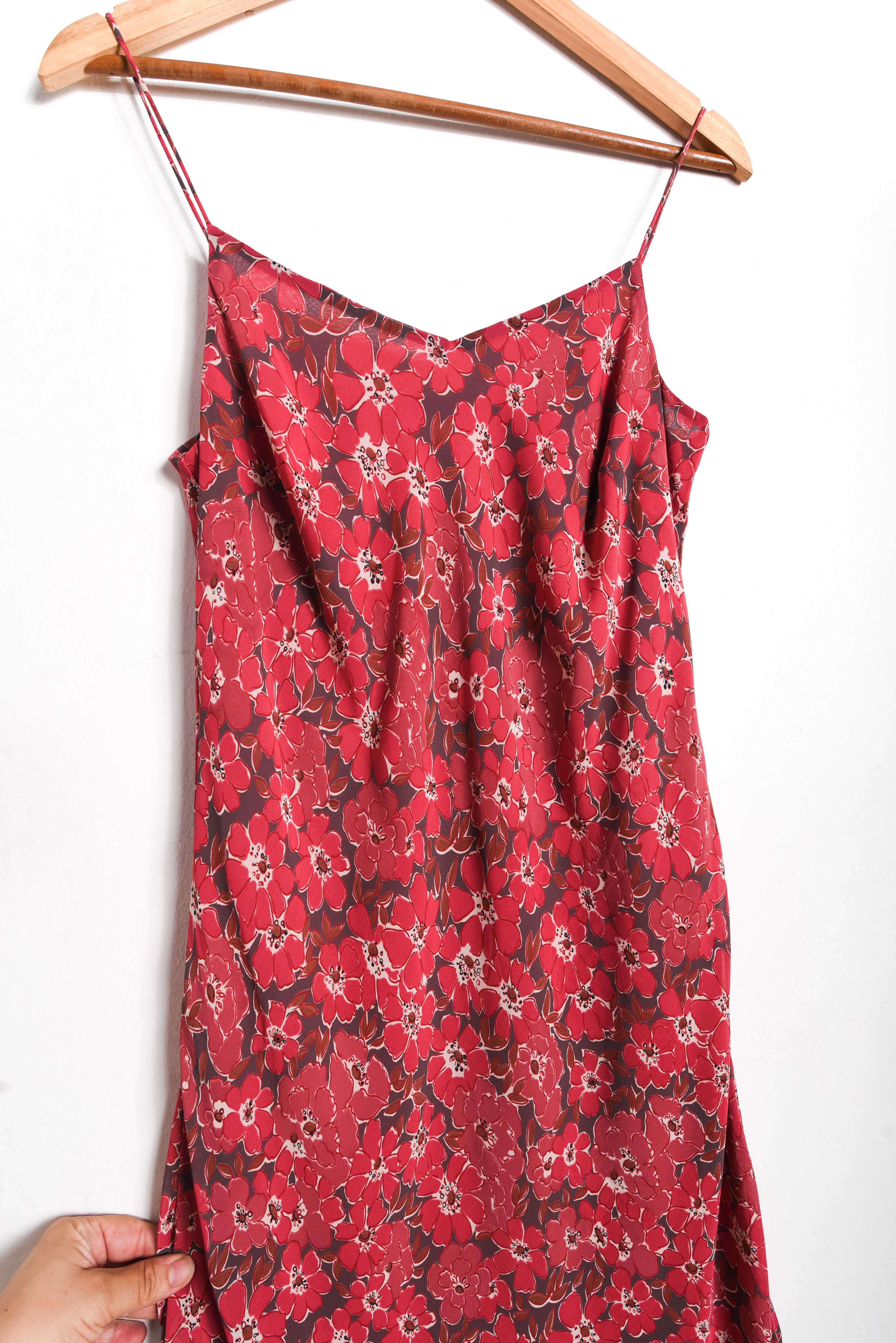 Vestido 90s coral floral