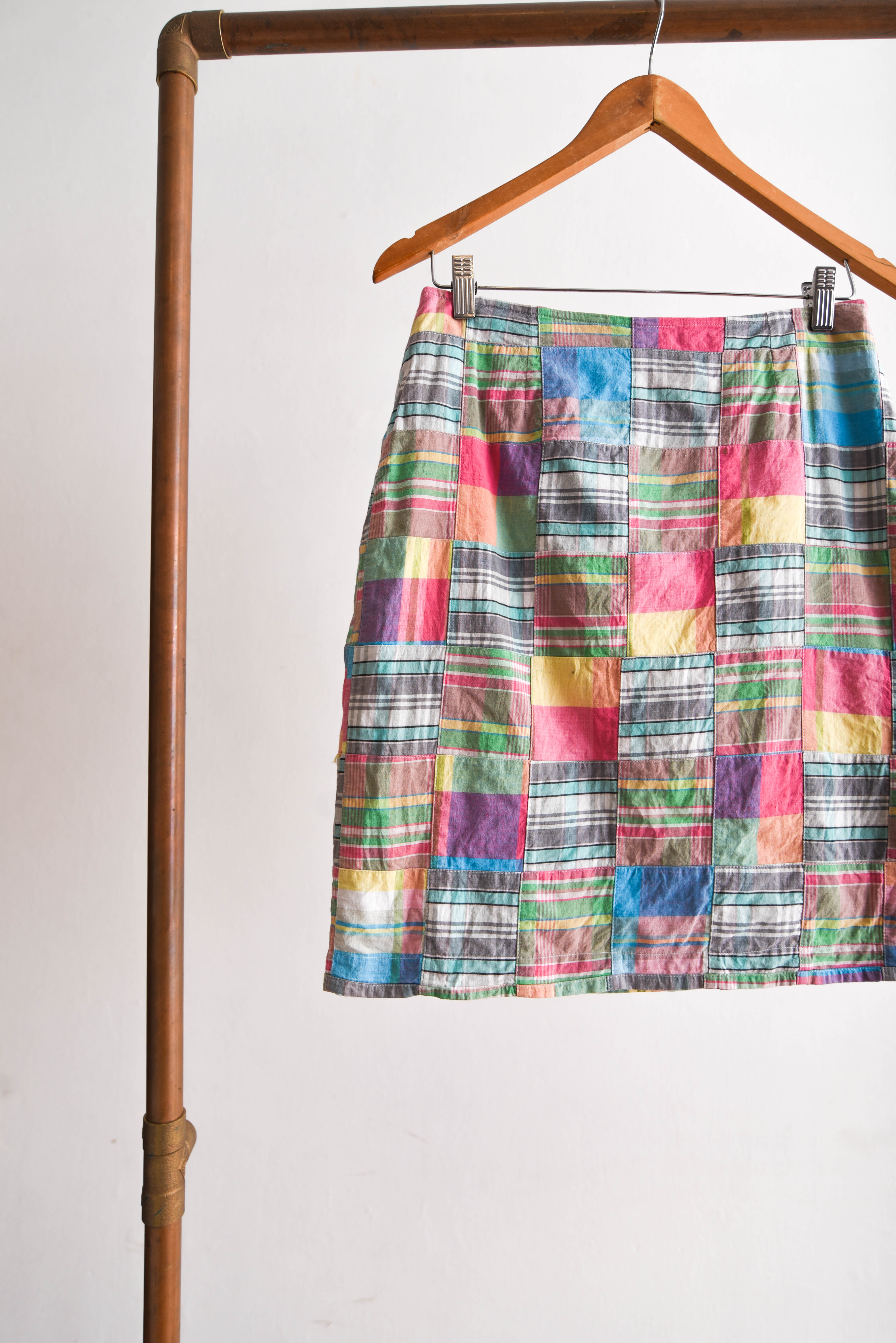 Falda patchwork rosa