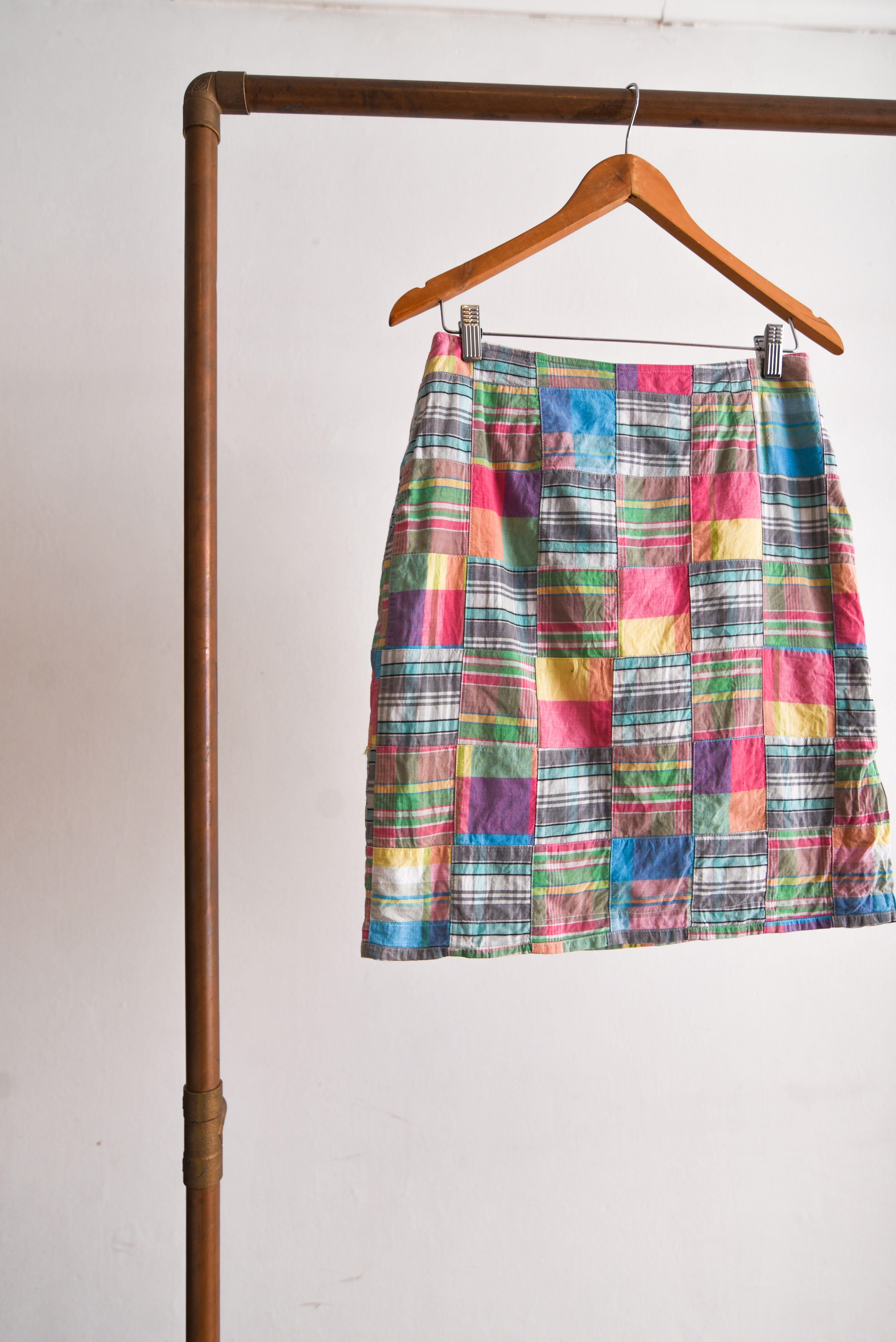 Falda patchwork rosa