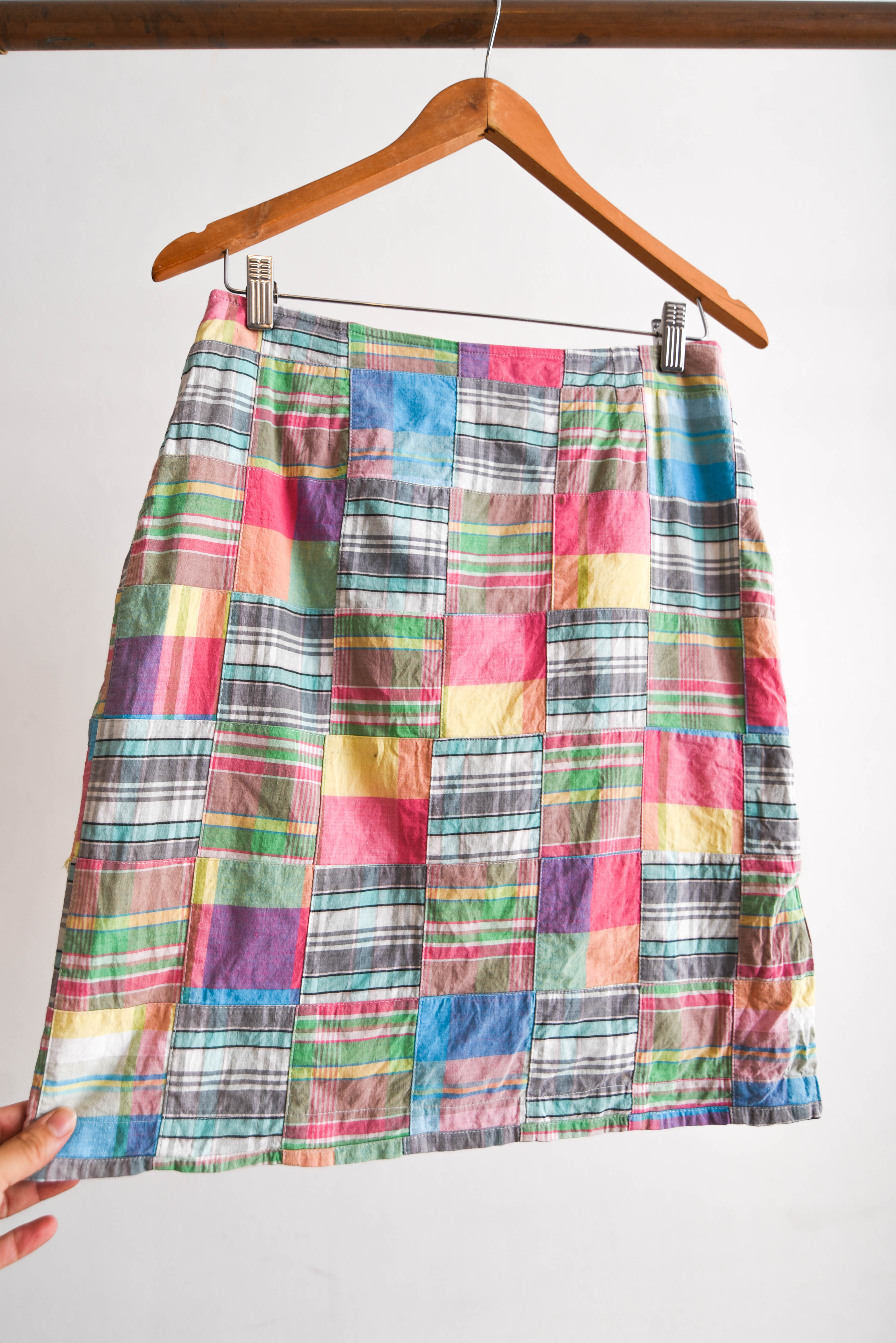 Falda patchwork rosa