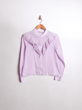 Blusa lila volados