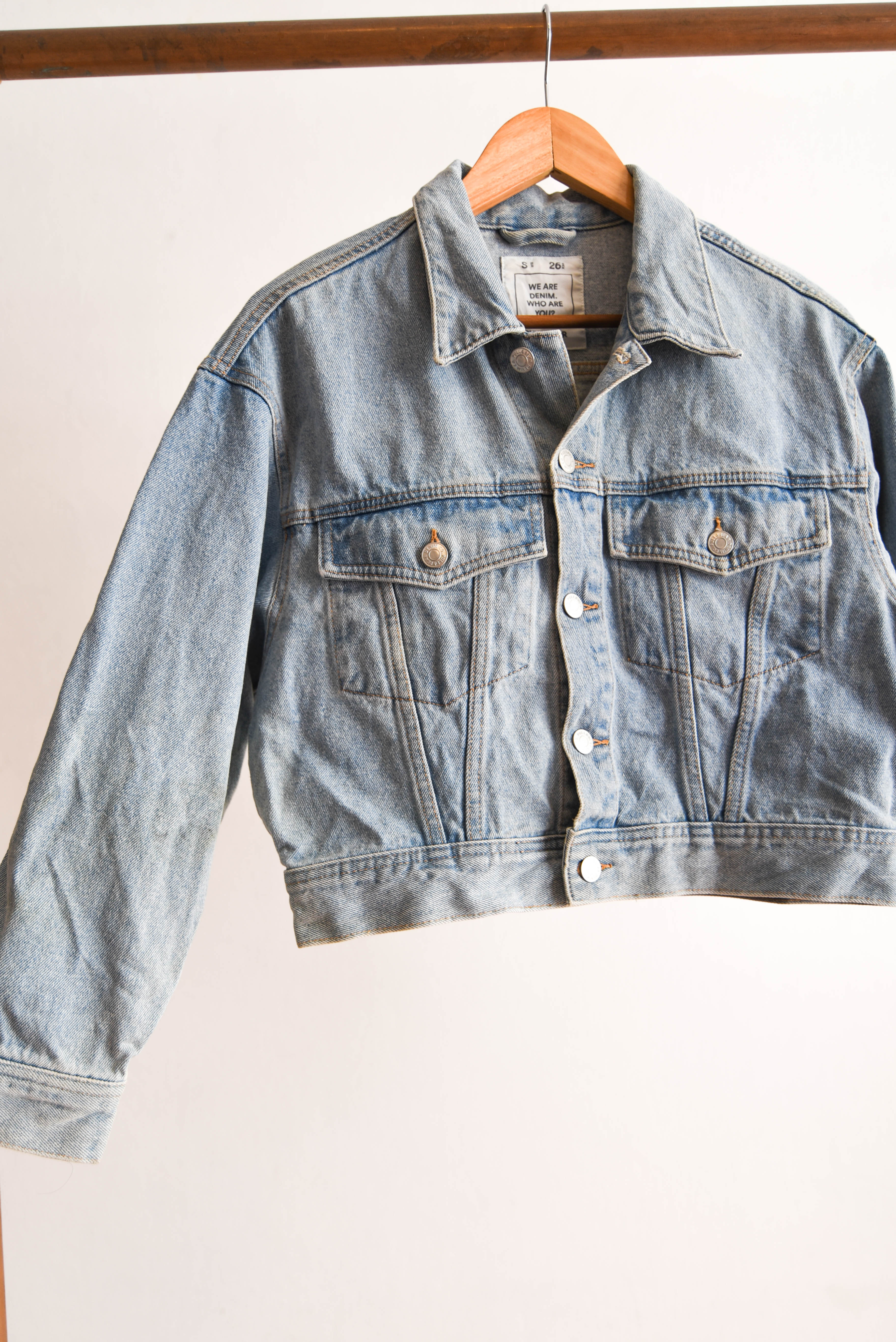 Chaqueta denim crop 