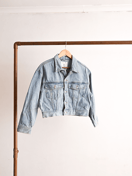 Chaqueta denim crop 