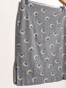 Falda pencil turquesa floral