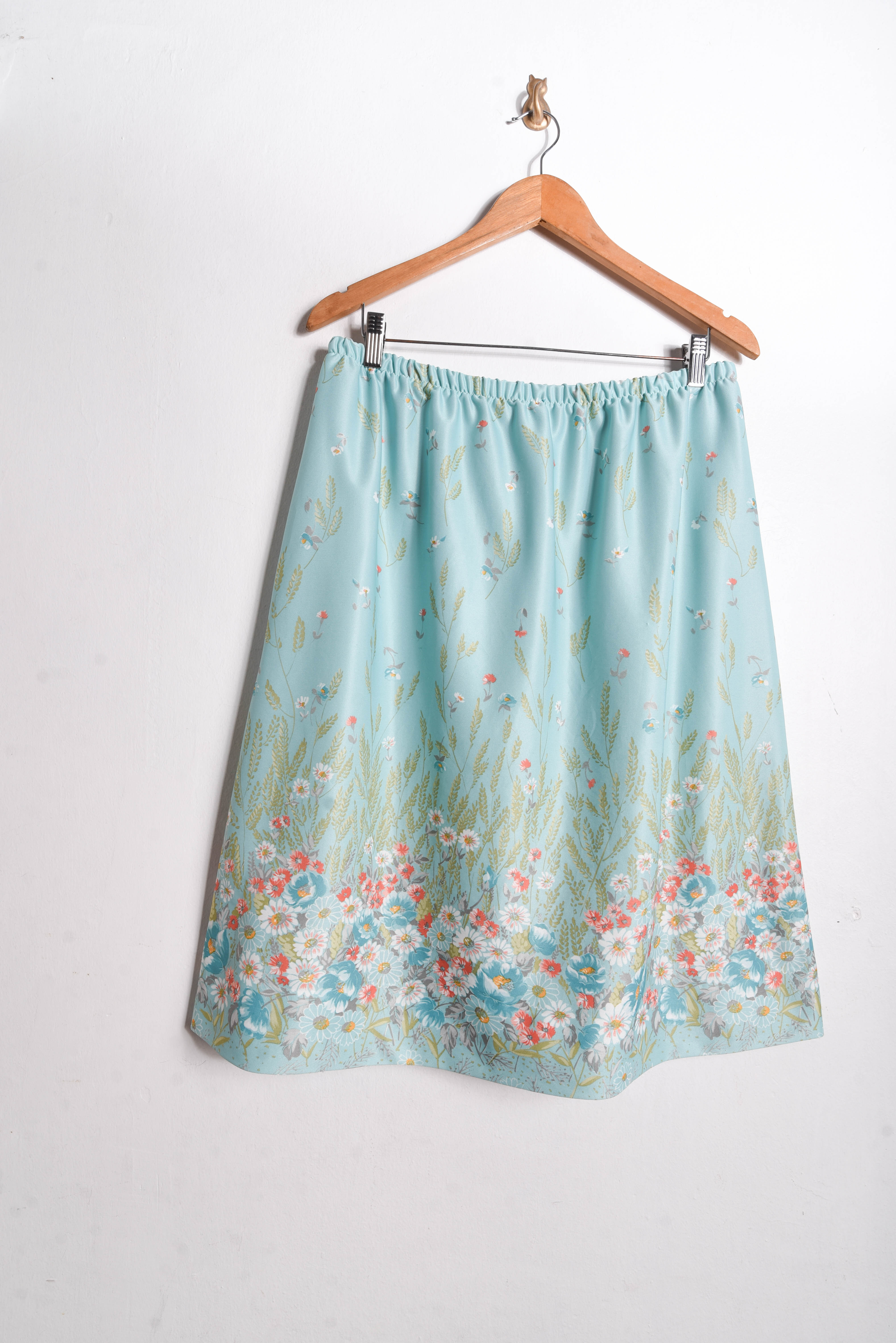 Falda reworked turquesa pastel