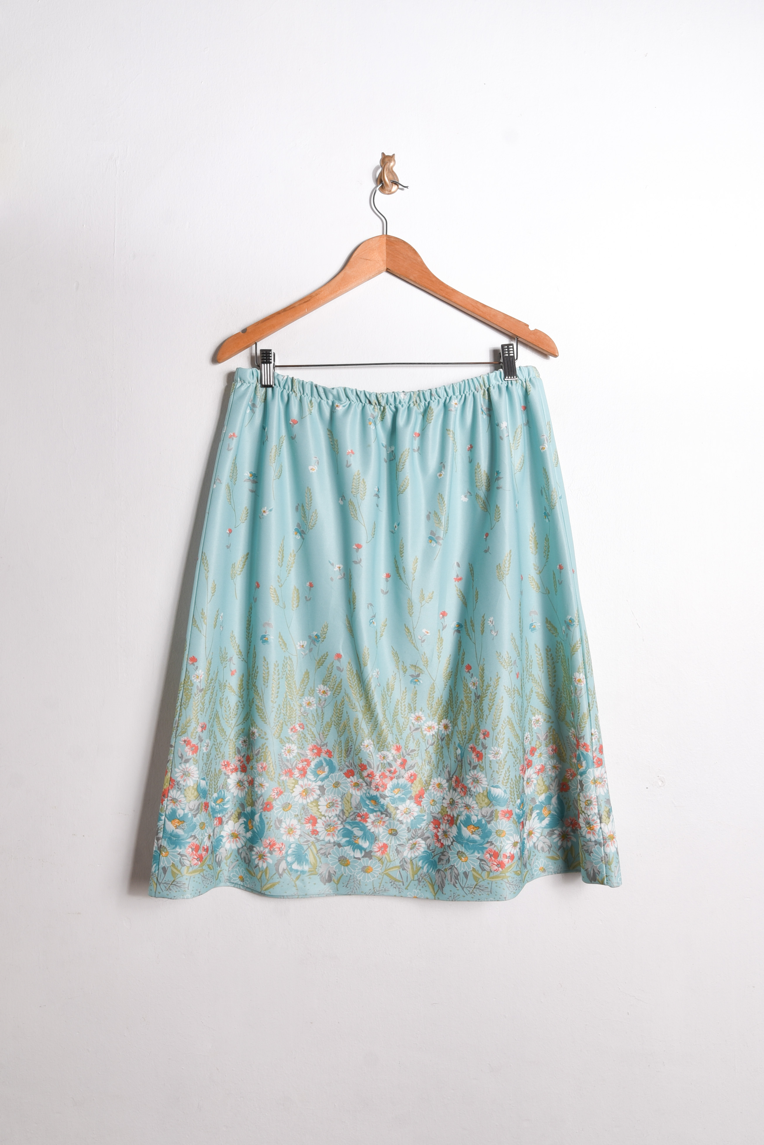 Falda reworked turquesa pastel